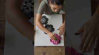 Hands_creating_floral_wall_art_17 #wallart #handmade #ArtCollector #viral #foryou
