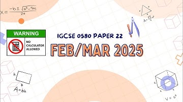 IGCSE MATHEMATICS PAPER 2 (EXTENDED) 0580/22/ FEB/MARCH 2025