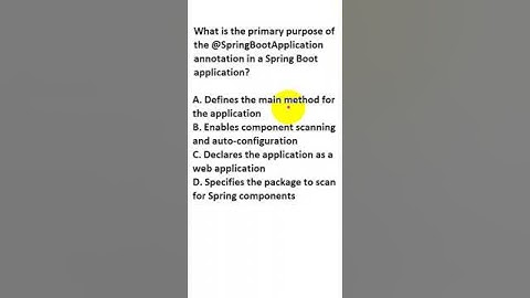 spring boot quiz SpringBootApplication annotation