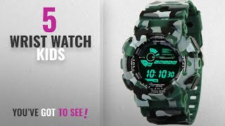 Top 10 Wrist Watch Kids [2018]: Addic Multicolor Dial Army Green Strap Digital sports Watch For