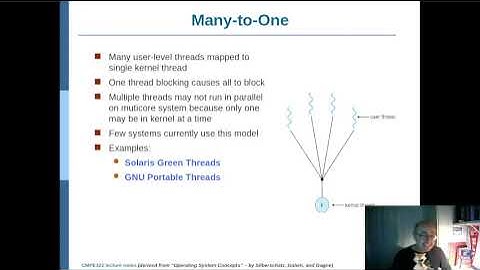 CMPE322 (Operating Systems): Ch4, Part 3 - Multithreading Models