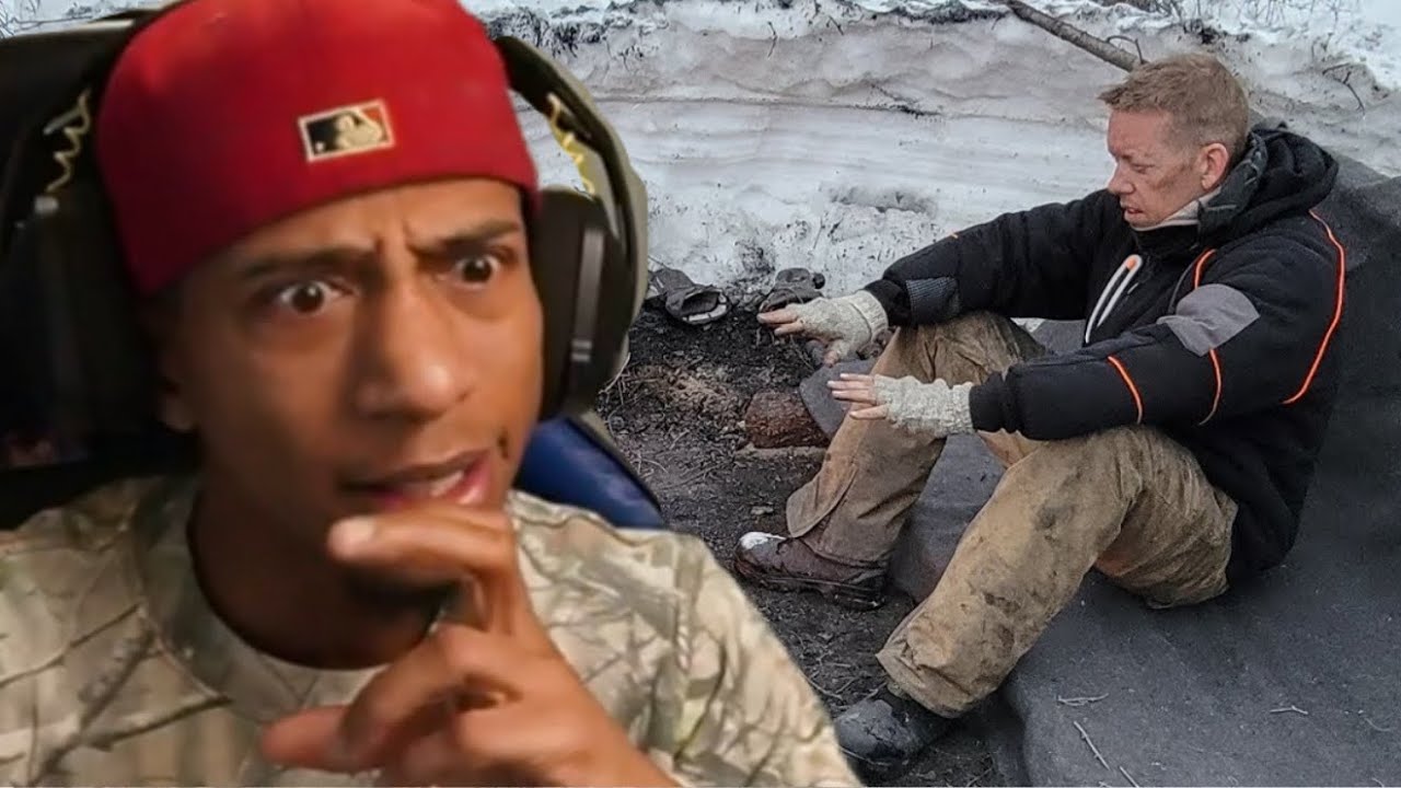 No Tent. No Sleeping Bag. Alaska Winter… HOW Is He Alive?! 😳❄️”