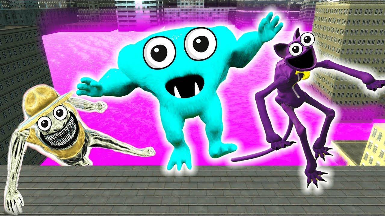 I DROPPED ALL GARTEN OF BANBAN POPPY PLAYTIME AND ZOONOMALY INTO PINK ACID In Garry's Mod!