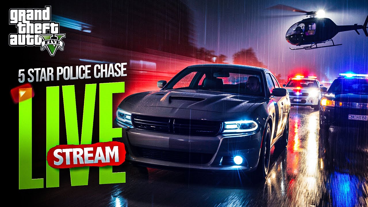 LIVE 🔴 GTA V LIVE POLICE CHASE 5 STAR - YouTube