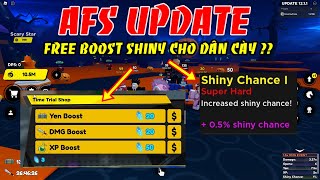 Anime Fighters Simulator UPDATE Free Boost Shiny Cho Dân Cày Chay ??