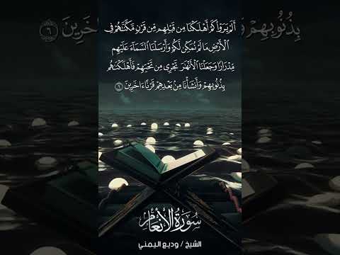 سورة الأنعام    آية 6 الشيخ وديع اليمني