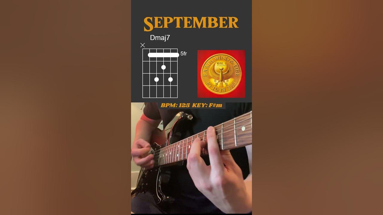 September - Earth, Wind & Fire | Guitar Chords | #shorts