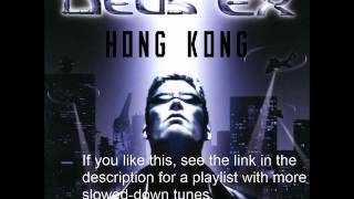 Hong Kong 10x slower - Deus Ex OST
The jaw-droppingly awesome and catchy jingle from the legendary cyberpunk adventure, now at a tenth of its original speed. Interesting listening.
If you like this and fancy more slowed-down music, click here for a whole playlist of the stuff.
http://www.youtube.com/playlist?list=PLvJFN1nrxfpuvhQ8_aI6YagMZ9-MTiOOg Hong Kong 10x slower - Deus Ex OST