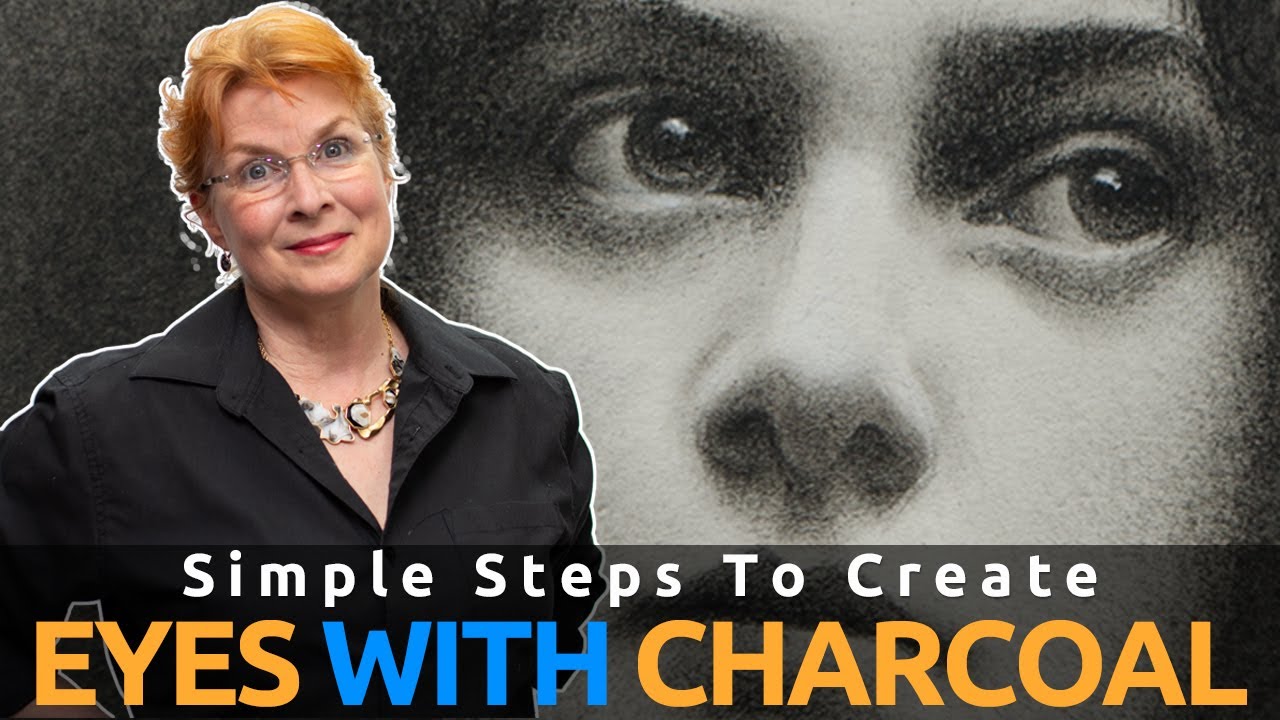 How To Draw Realistic Eyes With Charcoal Pencil - YouTube