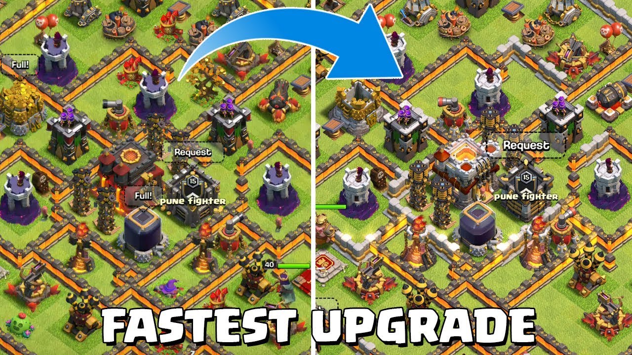 Fastest Upgrade Ever Clash of Clans COC YouTube