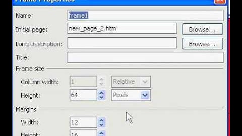 Microsoft Office FrontPage 2003 Resize a frame