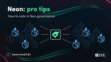 Neon Wallet: How to vote in Neo Governance