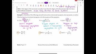 1-7 Rational Functions and End Behavior Notes Net Worth