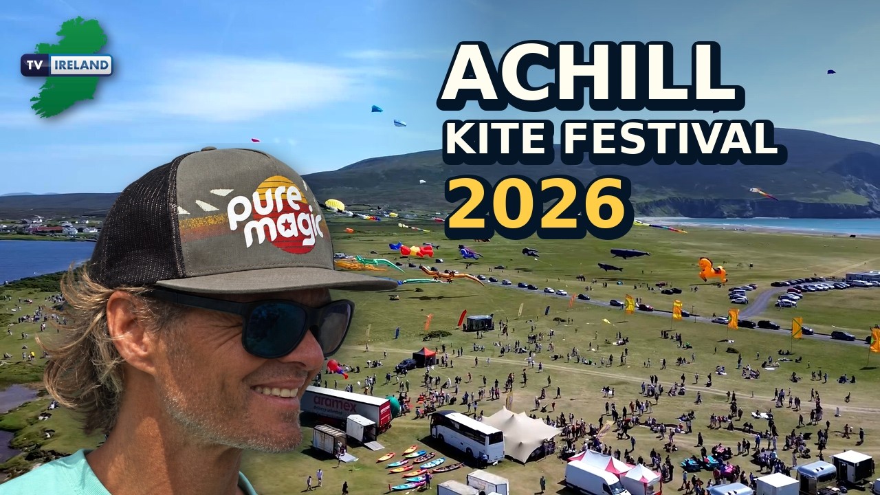 Join us on Achill Island for the Mayo International Kite Festival 2026, where giant kites of all shapes and colours filled the skies over Keel!

We take in the spectacular displays, meet people enjoying the festival, and soak up the atmosphere against the backdrop of Achill’s Atlantic coastline. A celebration of creativity, community and family fun in County Mayo.

Thanks to everyone who welcomed us and shared their day with TV Ireland.

Enjoyed the programme? Give it a like and subscribe for more festivals, events and stories from across Ireland.

#AchillKiteFestival #AchillIsland #MayoKiteFest #TVIreland