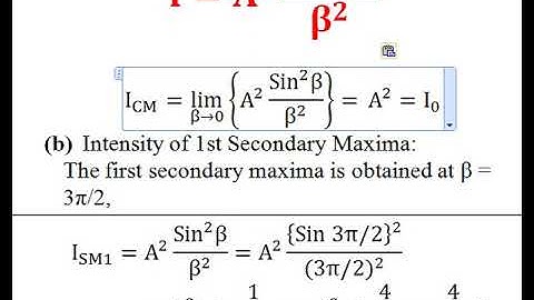 Video Lesson 36: Module-4/Diffraction/Fraunhofer Diffraction at Single Slit Part-IV