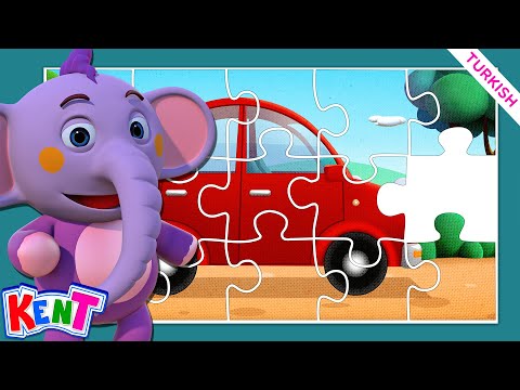 Yapboz Oynayın ve Araçları Öğrenin | Çizgi Film | Bebek Videoları | Kent The Elephant Turkish