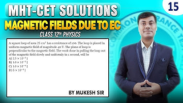 A square loop of area 25〖" " cm〗^2 has a resistance of 100 . The loop is | PGMN Solutions