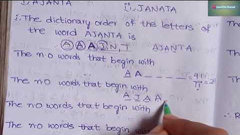 rank# of the word EAMCET#,AJANTA#,JANATA# maths 2a# important problems telugu#