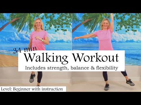 Walking Workout for Seniors & Beginners including Strength, Balance & Flexibility