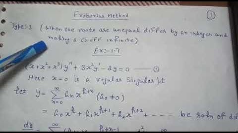 Frobenius method (roots of equation diff by an integer making one or more coefficients infinity)