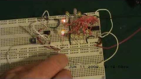 Digital sobriety tester - LED roulette game - reaction time measurement circuit