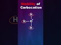 Carbocation stability in 30 sec. #neet #jee #chemistry |Bondbreaker03|shorts
