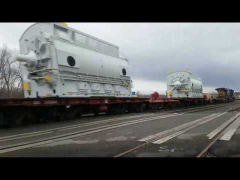 bnsf 5729 Live CSX Train w 2 Huge Turbines High And Wide