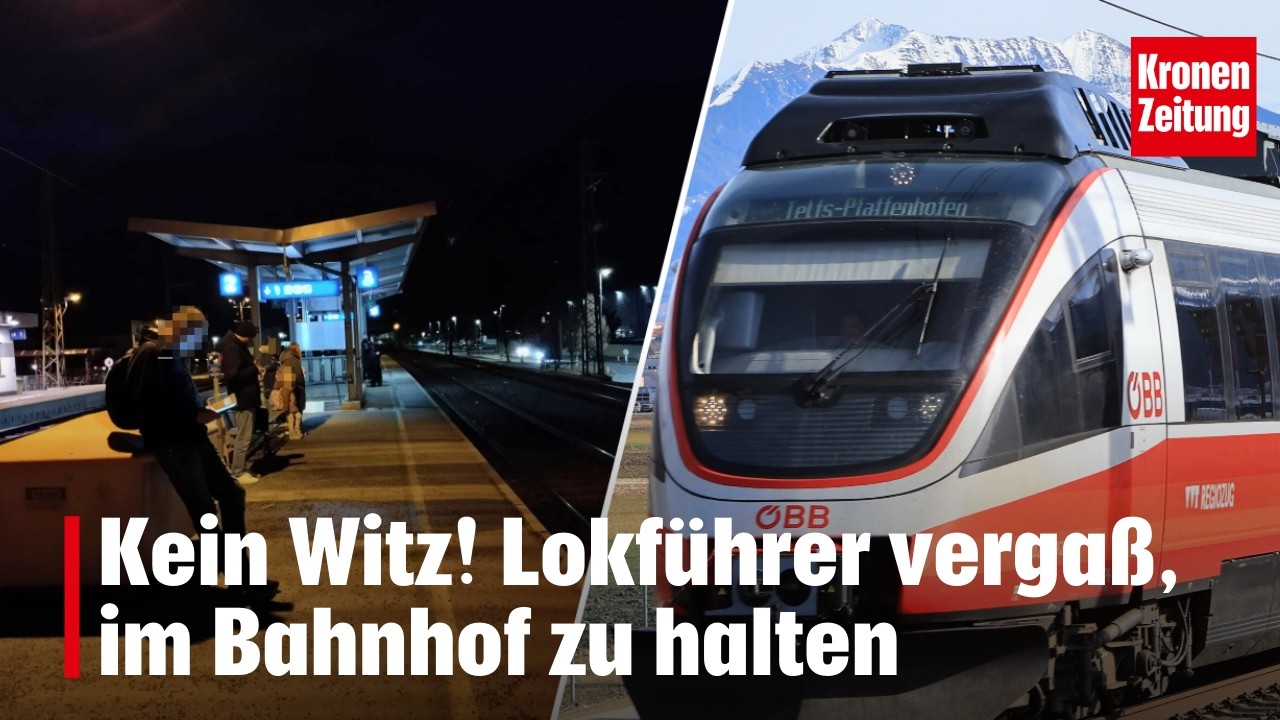 Kein Witz! Lokführer vergaß, im Bahnhof zu halten | krone.tv 