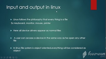 Input and output in Linux