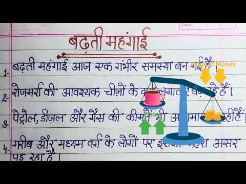 Bhadti mehngai par 10 lines ka nibandh | Essay on increasing inflation