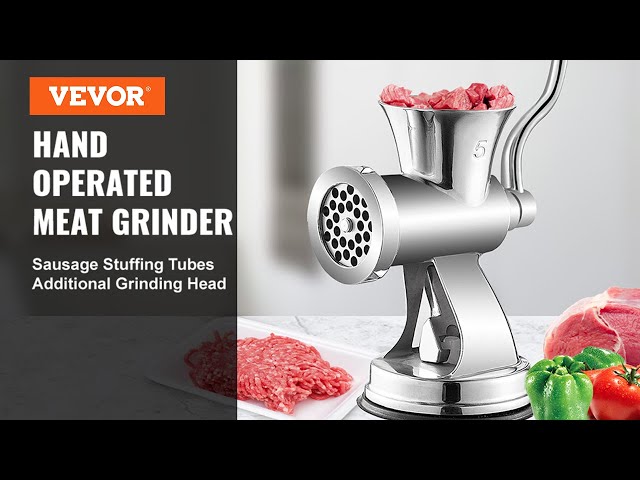 VEVOR Hand Operated Meat Grinder Manual Meat Grinder 304 Stainless Steel Multi
