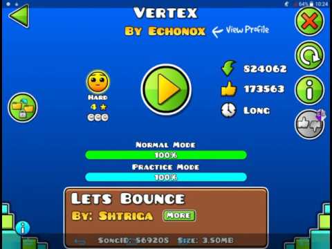 геометрий даш прохождение vertex(Вертекс)