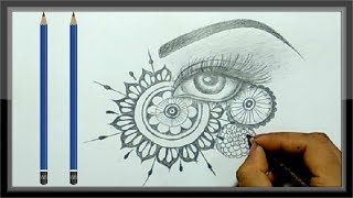 drawings cool easy pencil drawing eye