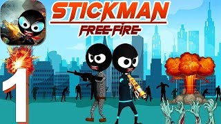 Stickman Free Fire - Zombie Sniper - Gameplay Walkthrough Part 1 (Android, iOS Game) screenshot 5