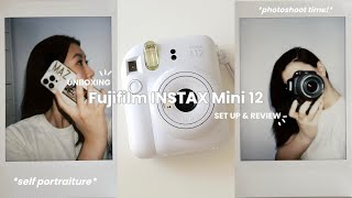 Fujifilm Instax Mini 12 (Clay White) Unboxing + Set up + Review