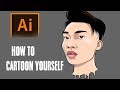 How To Cartoon Yourself !- Step By Step /RiceGum Tutorial ( ADOBE ILLUSTRATOR )