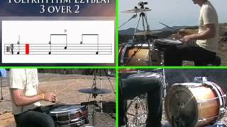 Sample Polyrhythm Beat - 3 over 2 - Icanplaydrums.com