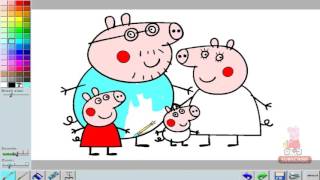 Jogo de Meninas / Família Peppa Pig Painting Paint /    Best Games for kids screenshot 5