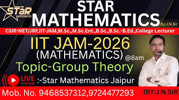 Lecture-7/GROUP THEORY/IIT JAM-2026 Mathematics/IITJAM Prep/CSIR-NET/JAMMATHS/JRF MATHEMATICS JN.SIR