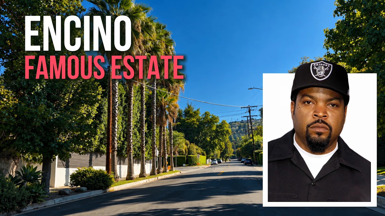 Driving Encino Los Angeles 4K | Rapper Ice Cube's Hidden $15M Estate & Celebrity Homes