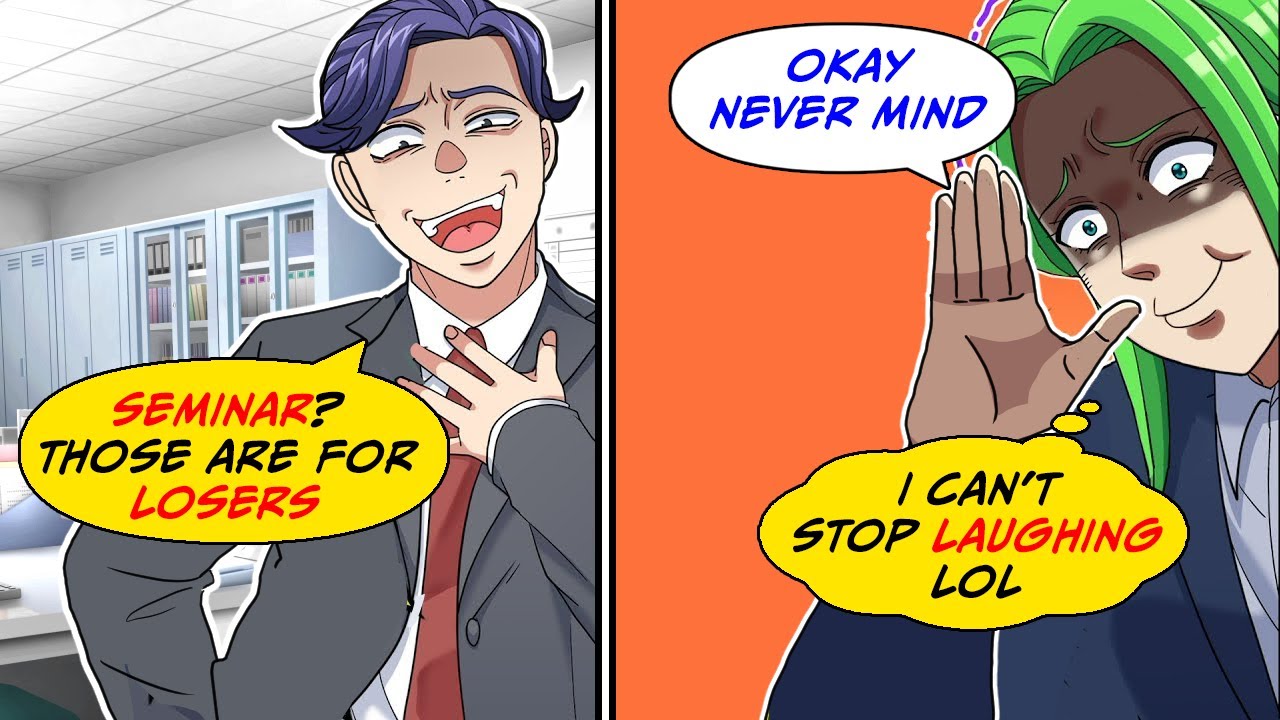 A new employee who graduated from a renowned university refused to join the company seminar