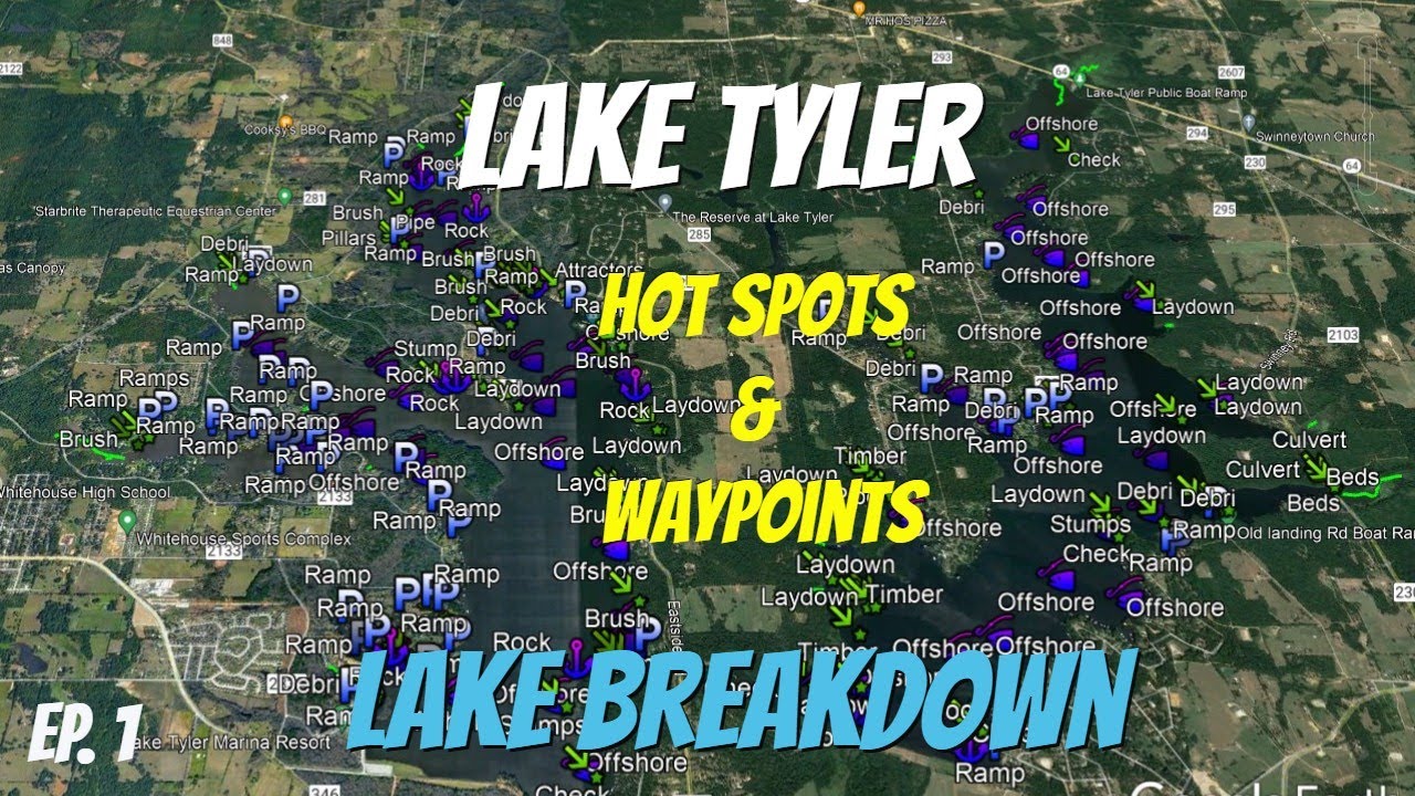 Lake Tyler (West) - Lake Breakdown - Find the Bass Fast!! 