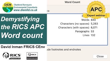 Demystifying the RICS APC Word count