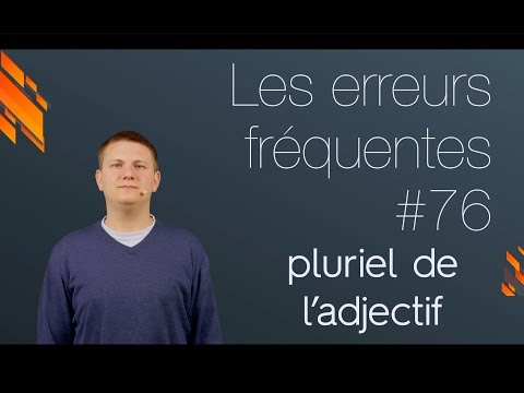 Pluriel de l'adjectif (Grammaire française)