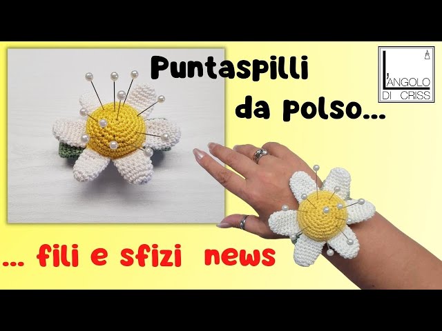 1 pezzo di puntaspilli per aghi da cucito in tessuto creativo con zucca e cintura elastica da polso