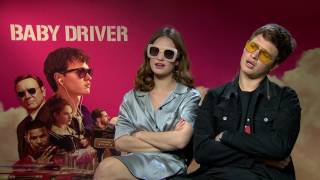 ansel elgort lily james reveal their coolest favourite moment in baby driver