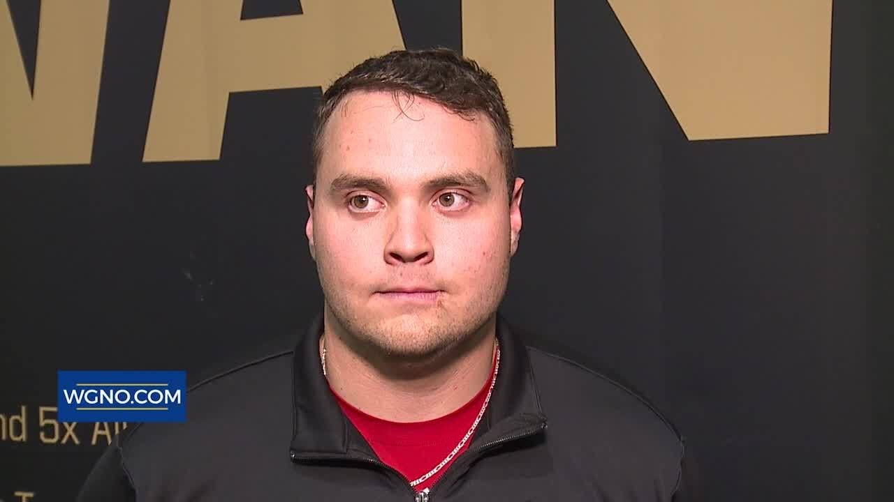 OL Evan Roussel at Nicholls Pro Day - YouTube