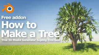 How to make a tree in Blender | Tree 3D Model Generator Free Addon Sapling Tree Gen screenshot 3