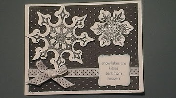 CTMH SNOWFLAKE CARD #2  WITH CRICUT ART PHILOSOPHY