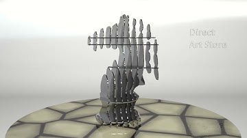 Template for DIY  metal sculpture, Pattern of Horse sliced model in DXF and PDF Blueprints of statue